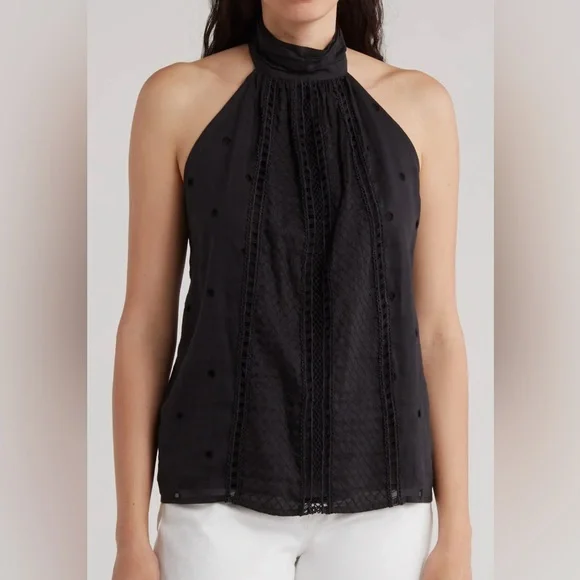 Ramy Brook NY Heather Halter Neck Linen Blend Top. Size Small - Picture 1 of 14